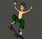 Dibujo Skater pintado por zahir