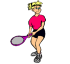Dibujo Chica tenista pintado por hbgfbkfdbk
