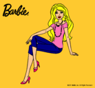 Dibujo Barbie moderna pintado por veleria