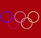 Dibujo Anillas de los juegos olimpícos pintado por mariaaaaaa