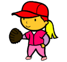 Dibujo Jugadora de béisbol pintado por ailen 