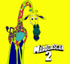 Dibujo Madagascar 2 Melman pintado por yerco 