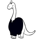 Dibujo Diplodocus con camisa pintado por sera 