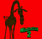 Dibujo Madagascar 2 Melman pintado por jugobb