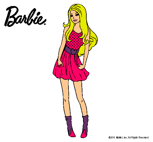 Dibujo Barbie veraniega pintado por dani