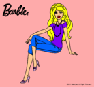 Dibujo Barbie moderna pintado por kilo