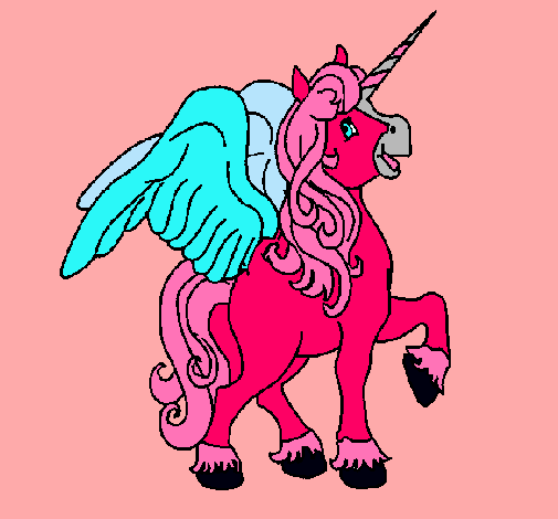 Unicornio con alas