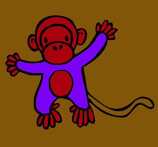 Dibujo Mono pintado por diego-tari