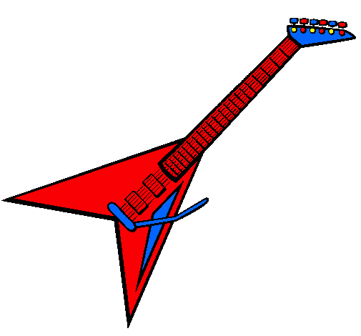Dibujo Guitarra eléctrica II pintado por tincho