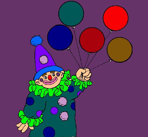 Payaso con globos