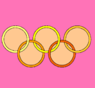 Dibujo Anillas de los juegos olimpícos pintado por arancha