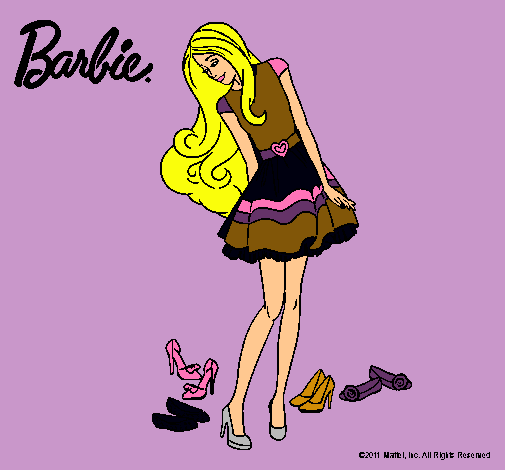 Barbie y su colección de zapatos