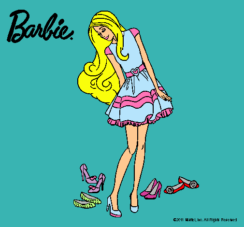 Barbie y su colección de zapatos