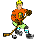 Dibujo Jugador de hockey sobre hielo pintado por candelita