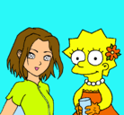Dibujo Sakura y Lisa pintado por lucy2