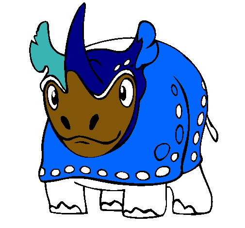 Dibujo Rinoceronte pintado por estheresquel
