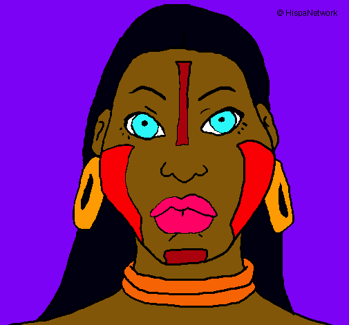 Dibujo Mujer maya pintado por Ale_