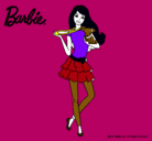 Dibujo Barbie y su mascota pintado por meybelline