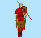 Dibujo Soldado romano pintado por legionario