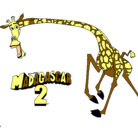 Dibujo Madagascar 2 Melman 2 pintado por ivan22