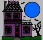Dibujo Casa del terror pintado por nerina