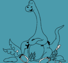 Dibujo Diplodocus sentado pintado por rtoni