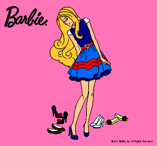 Barbie y su colección de zapatos