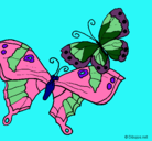 Dibujo Mariposas pintado por mariposas