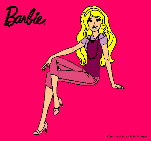 Dibujo Barbie moderna pintado por gemma
