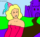 Dibujo Princesa y castillo pintado por nicopint