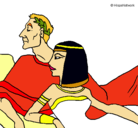 Dibujo César y Cleopatra pintado por sherina