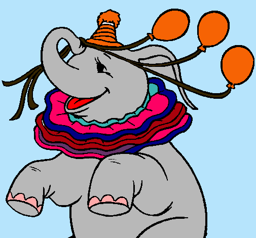 Elefante con 3 globos