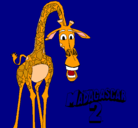 Dibujo Madagascar 2 Melman pintado por adal