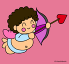 Dibujo Cupido pintado por loola