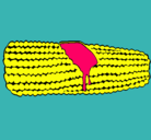 Dibujo Mazorca de maíz pintado por DESCHI
