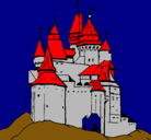 Dibujo Castillo medieval pintado por kokp