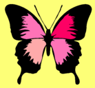 Dibujo Mariposa con alas negras pintado por arancha