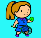Dibujo Chica tenista pintado por Valu001