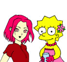 Dibujo Sakura y Lisa pintado por mcarmen1998
