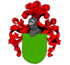 Dibujo Escudo de armas y casco pintado por ALBB