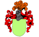 Dibujo Escudo de armas y casco pintado por jacobo 