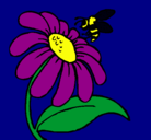 Dibujo Margarita con abeja pintado por HEIDY