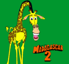 Dibujo Madagascar 2 Melman pintado por toti