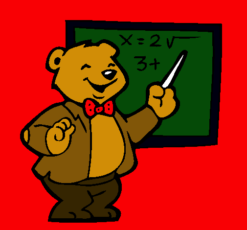 Dibujo Profesor oso pintado por adrrea