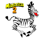 Dibujo Madagascar 2 Marty pintado por LauRiita