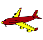 Dibujo Avión de pasajeros pintado por COCHILOCO