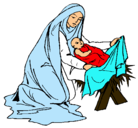 Dibujo Nacimiento del niño Jesús pintado por brandonstick