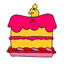 Dibujo Pastel de cumpleaños pintado por escorpi