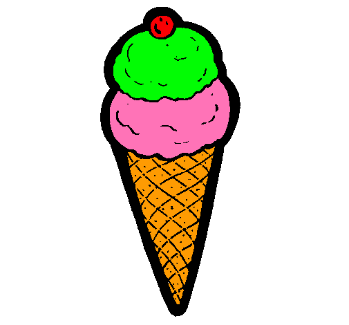 Dibujo Cucurucho de helado pintado por ashleyy