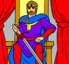 Dibujo Caballero rey pintado por jandroalan